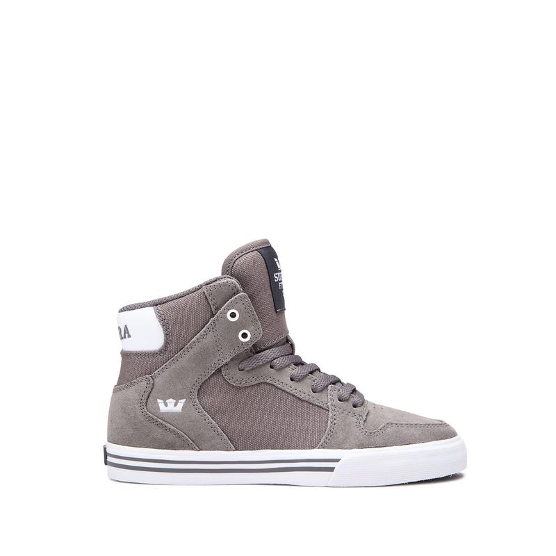 Zapatillas Altas Supra Argentina Niños - VAIDER Gris (JUCQM-9108)